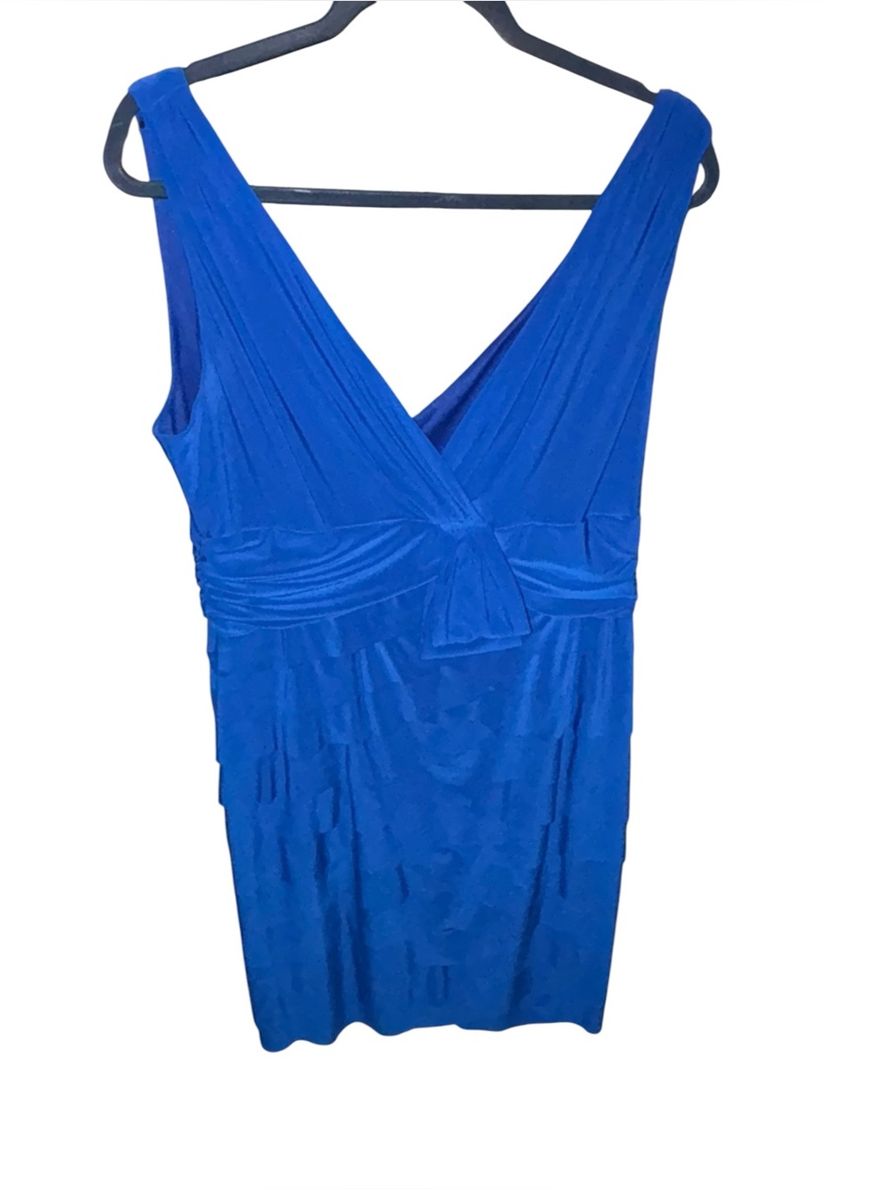 Jones New York Cobalt Blue Sleeveless Wrap Dress
